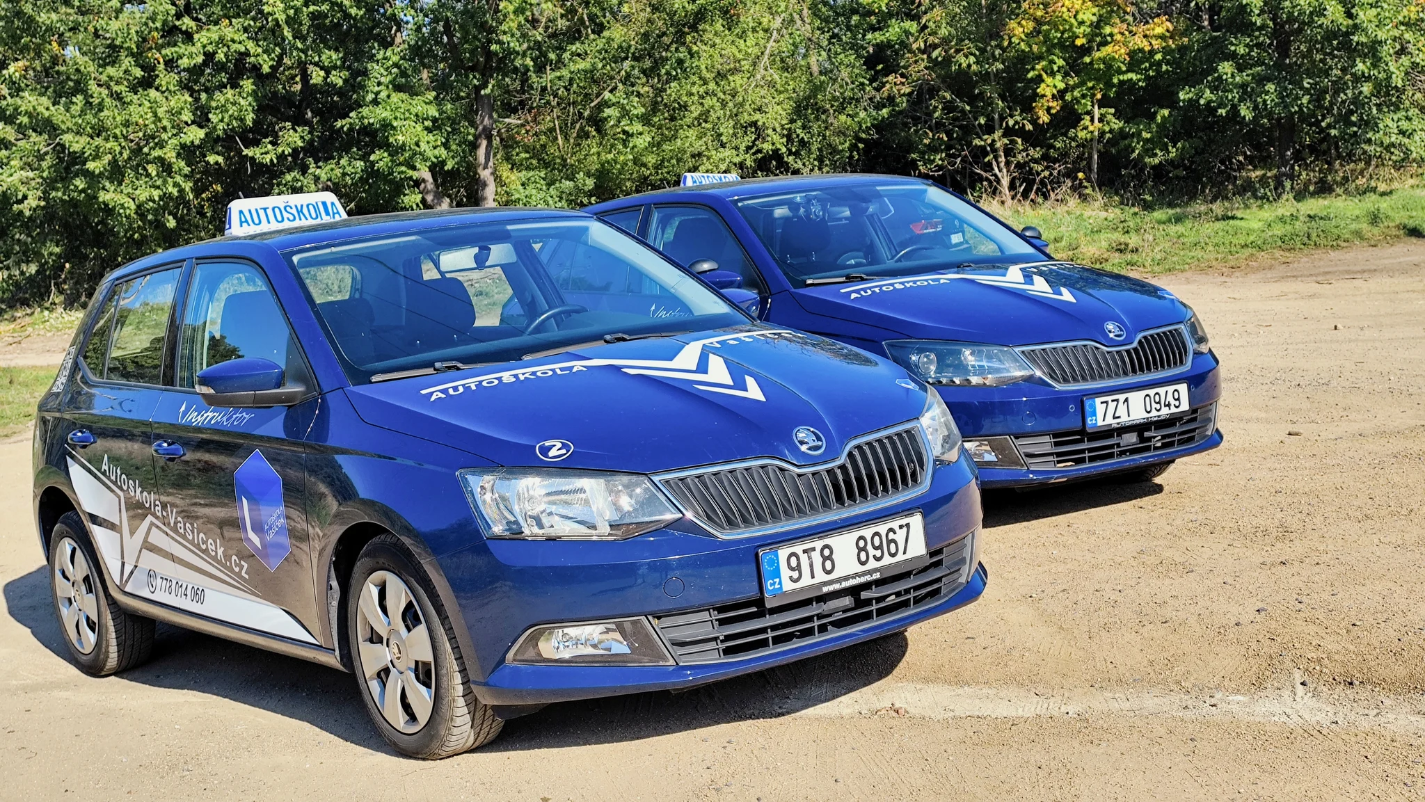 Výuková vozidla Autoškoly Vašíček pro praktické jízdy